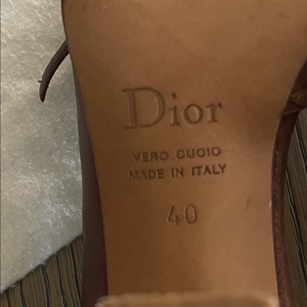 DiorVintage Brown Leather Heels for Women US size 9 - Picture 6 of 8